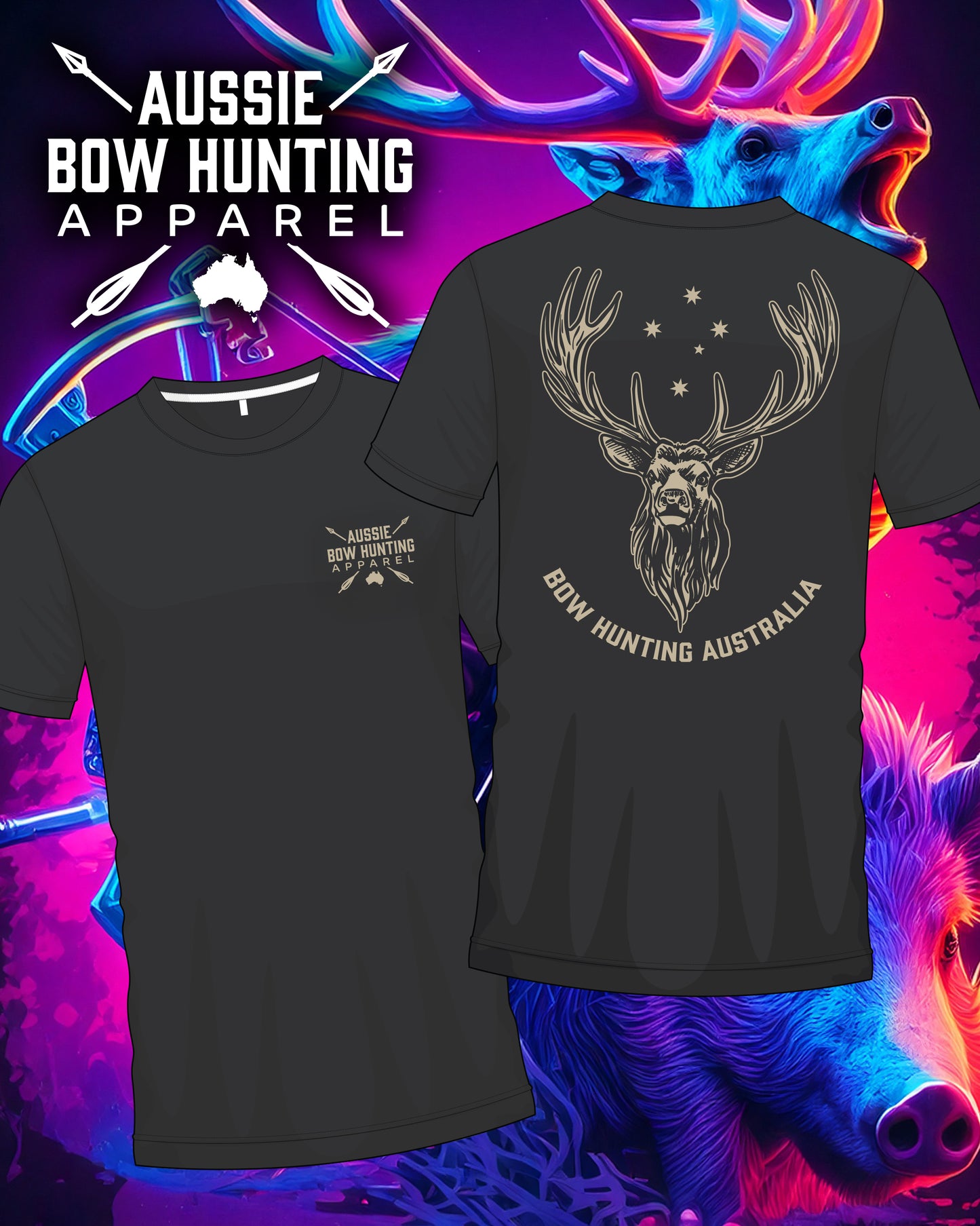 ABHA RED STAG TEE